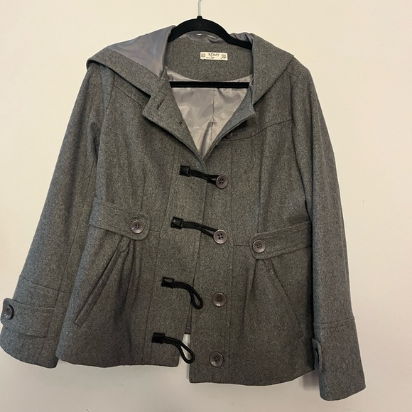 Romy Jackets & Blazers - Romy Coat with hood. Gray. Size Medium.